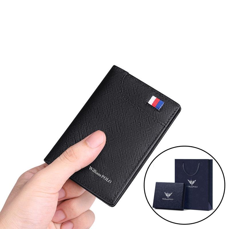 CARTEIRA SLIM WILLIAM POLO ORIGINAL EM COURO LEGÍTIMO - Outlet De Todos