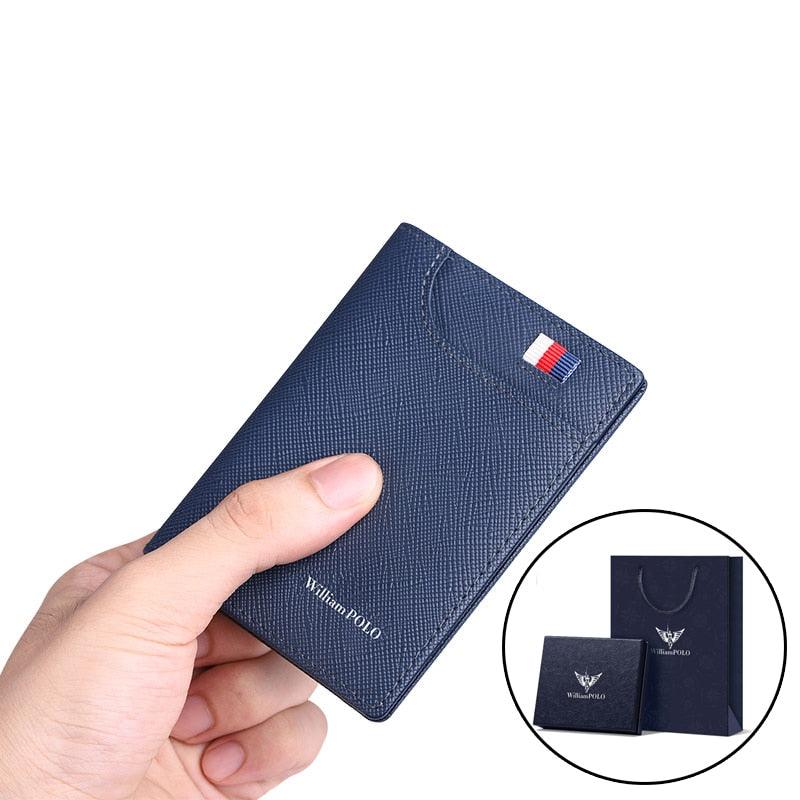CARTEIRA SLIM WILLIAM POLO ORIGINAL EM COURO LEGÍTIMO - Outlet De Todos